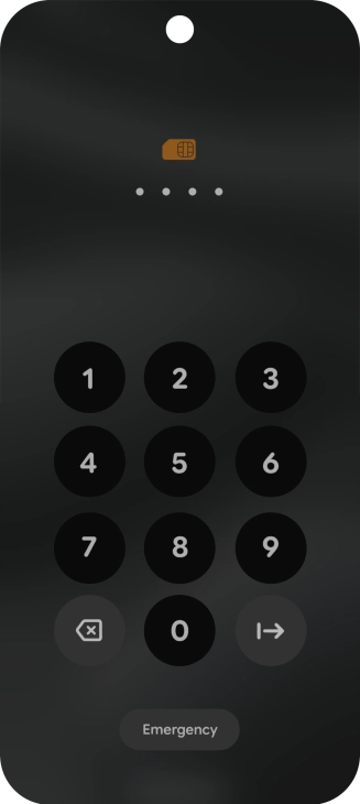 If you're asked to key in your PIN, do so and press arrow right.