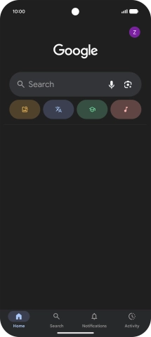 Press the profile icon.