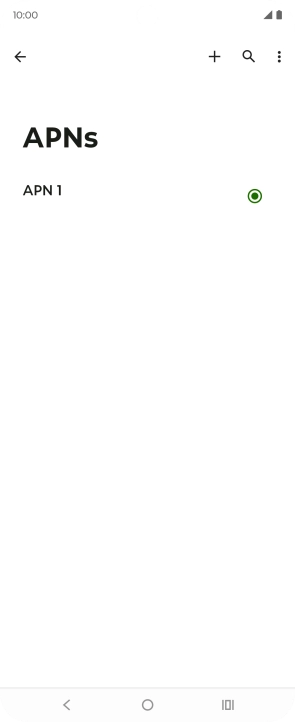 Press the new data connection icon.