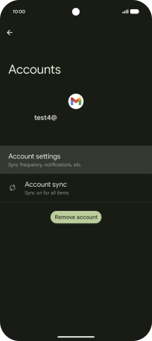 Press Account settings.