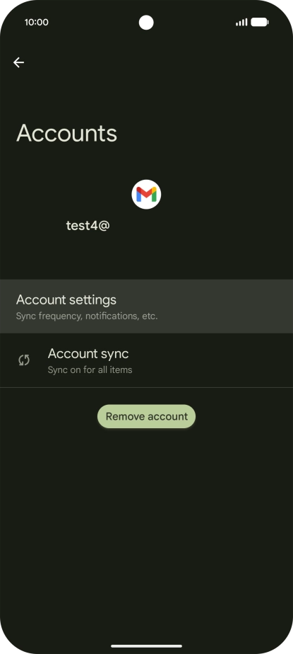 Press Account settings.