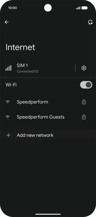 Press the required Wi-Fi network.