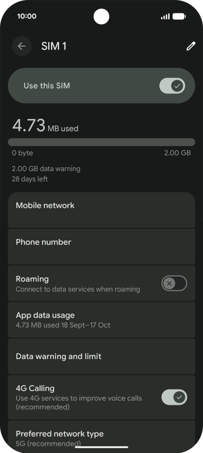 The total data usage is displayed.