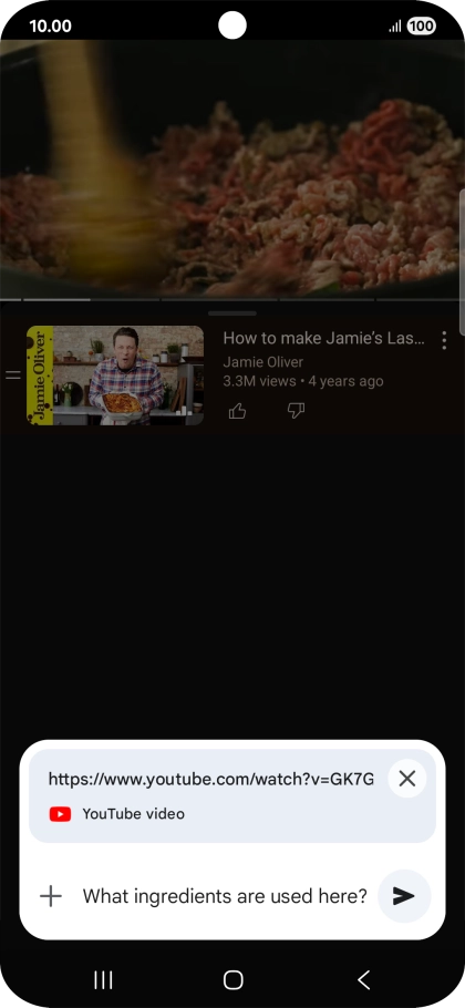 Follow the instructions on the screen to type or speak the required question for the video.