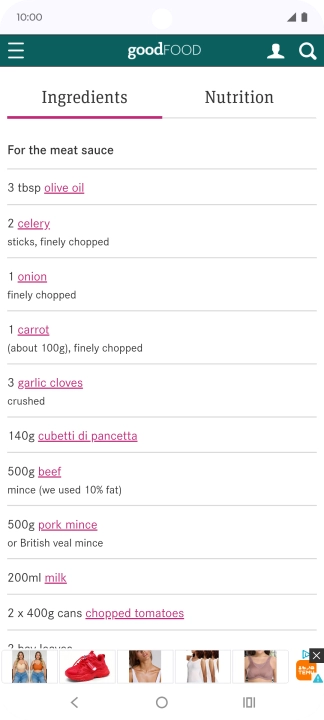Go to the required screen.