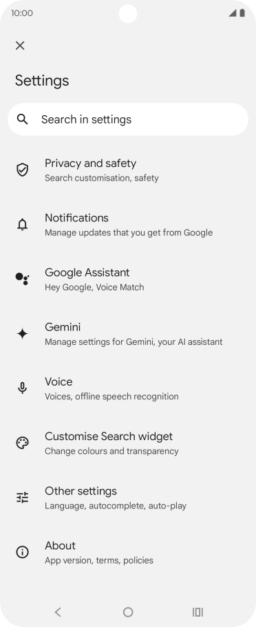 Press Google Assistant.