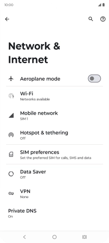 Press Mobile network.