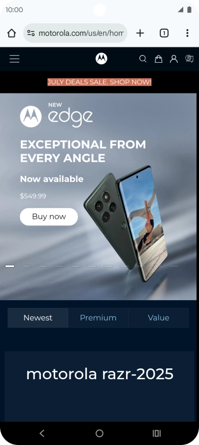 Press the profile icon.