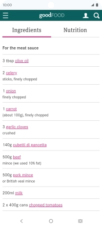 Go to the required screen.