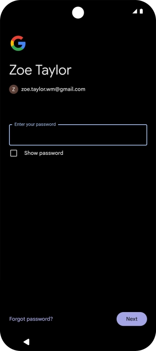 Press the field below 