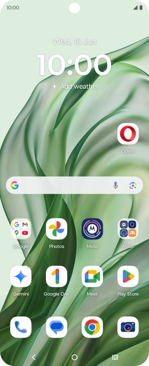 Slide your finger downwards starting from the top right side of the screen.