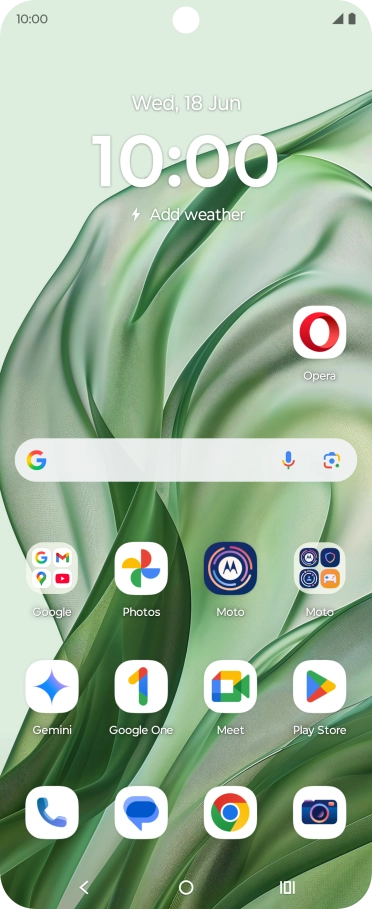 Slide your finger downwards starting from the top right side of the screen.