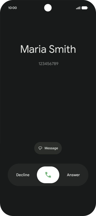 Press and drag the accept call icon right.