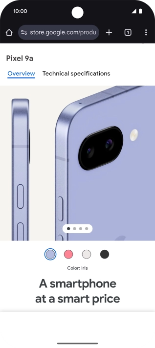 Press the menu icon.