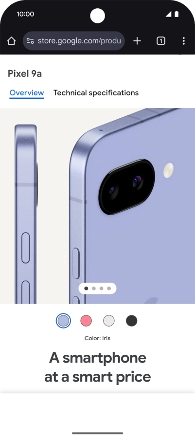 Press the menu icon.