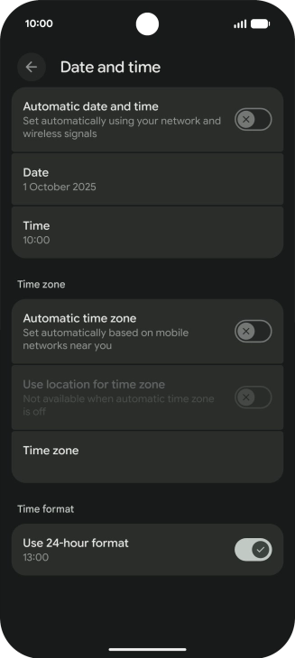 Press the indicator next to 