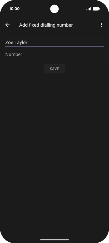 Press Number and key in the required phone number.