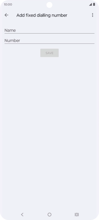 Press Name and key in the required name.