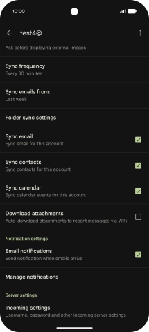 Press the field next to 