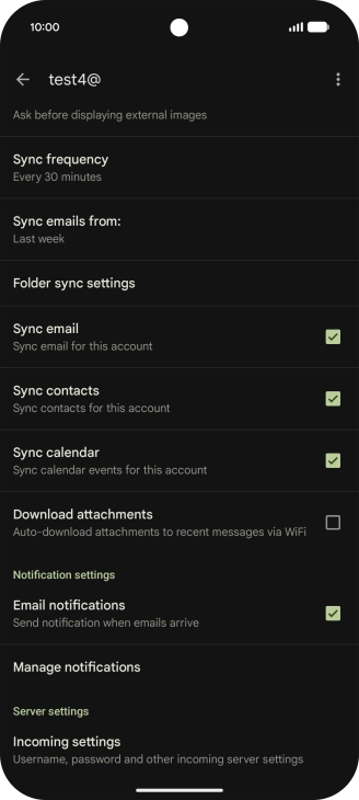 Press the field next to 