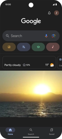 Press the profile icon.