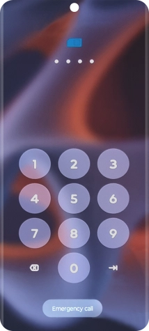 Key in a new four-digit PIN and press the confirm icon.