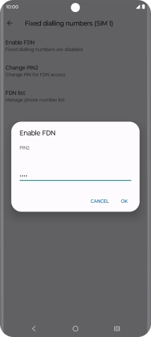 Key in your PIN2 and press OK. The default PIN2 is 1111.