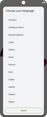 Press the required language.
