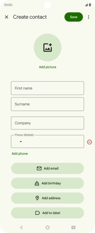 Press First name and key in the required first name.