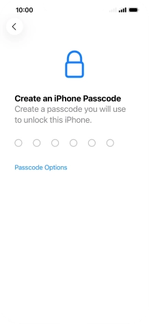 Press Passcode Options.