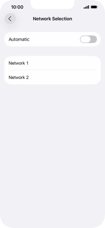 If you turn off the function, press the required network.