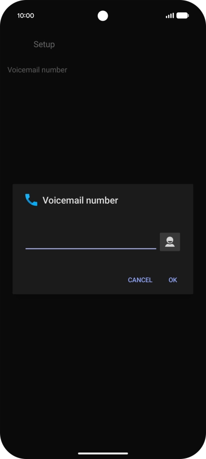 Key in +447836121121 and press OK.