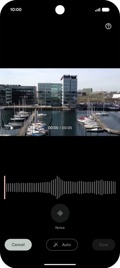 Press Auto to automatically enhance the sound in the video.