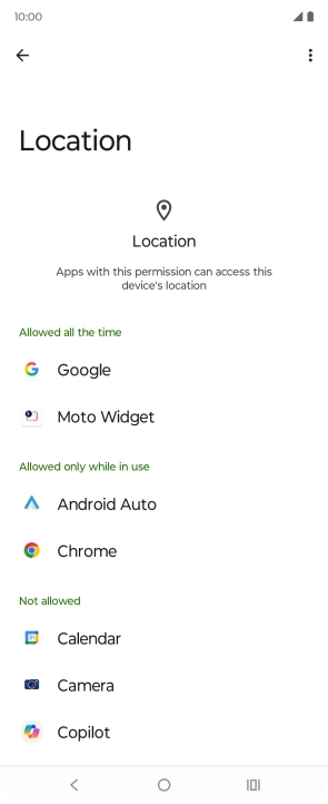 Press the required app.