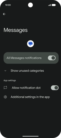 Press the indicator next to 