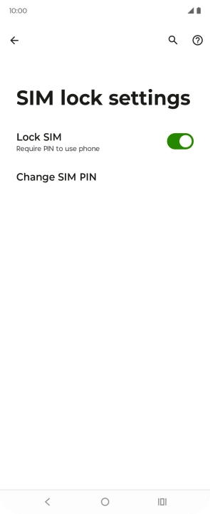 Press Change SIM PIN.