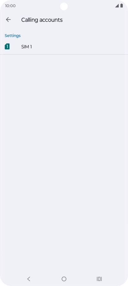 Press the name of the SIM.