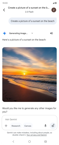 You can also ask Gemini to generate a picture based on your description.