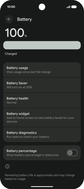 Press Battery Saver.