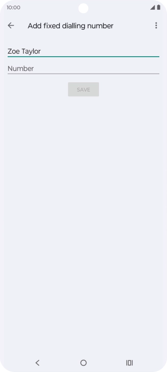 Press Number and key in the required phone number.