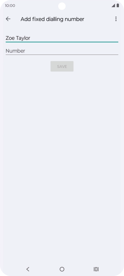 Press Number and key in the required phone number.