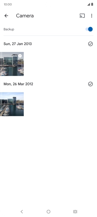 Press and hold any picture or video.