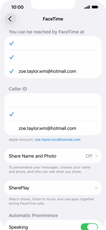 Press the required setting below 