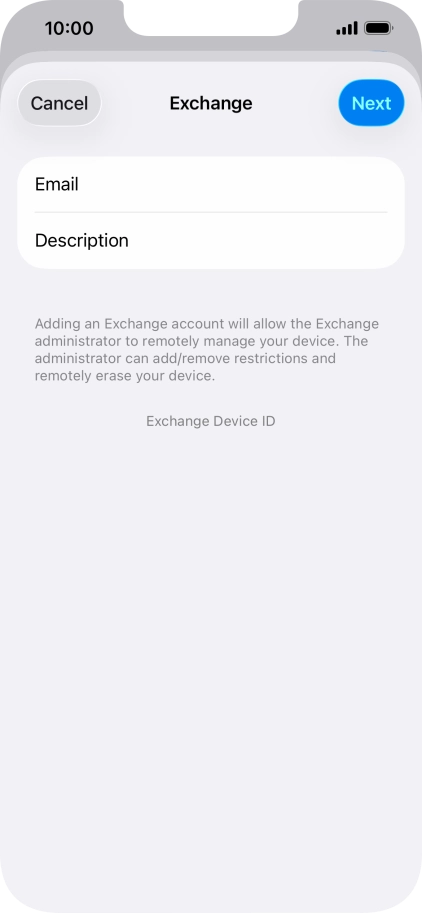 Press Description and key in the required name.