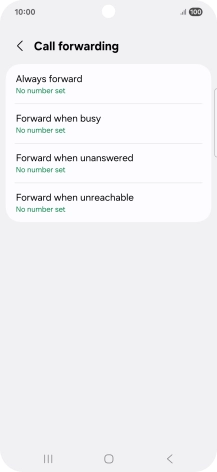 Press the required divert type.
