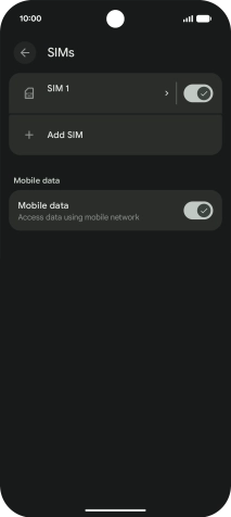 Press the name of the SIM.