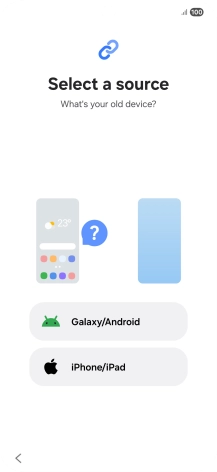 Press the required setting and follow the instructions on the screen to transfer the content from another phone.