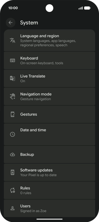 Press Software updates. If a new software version is available, it's displayed. Follow the instructions on the screen to update the phone software.