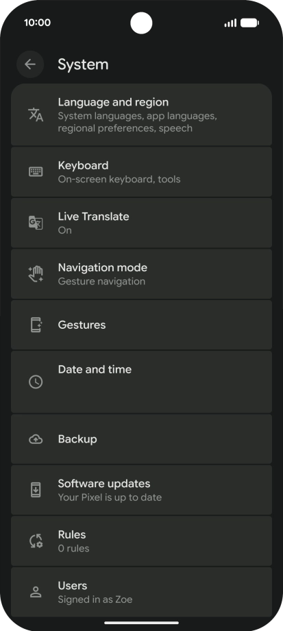 Press Software updates. If a new software version is available, it's displayed. Follow the instructions on the screen to update the phone software.
