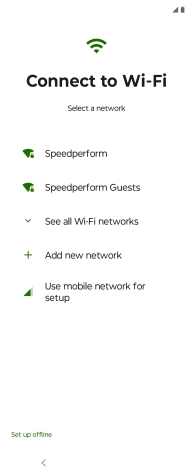 Press the required Wi-Fi network.